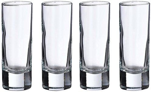 Lillian Rose Set of 4 Tall Shot Glasses, 4 Count (Pack of 1), Clear, 2.25 ounces