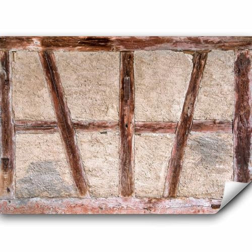 murando - Vlies Fototapete 350x256 cm - Foto Tapete Schlafzimmer Wohnzimmer Moderne Vliestapete XXL Wandtapete Motivtapeten Bildtapete 3d Effekt Wand Dekoration - Beton Abstrakt Holz Tür f-B-0025-a-a