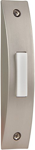 Craftmade BSCS-BN Designer Surface Mount Contemporary Lighted Doorbell LED Push Button, Brushed Nickel (4.13 x 0.75W)
