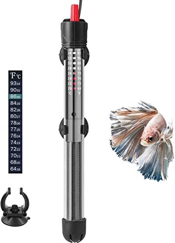 HITOP HP-608 300W Submersible and Adjustable Aquarium Heater With Thermometer and Suction Cups