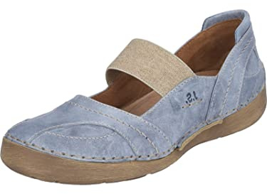 Josef Seibel Femme Ballerines à lanières Fergey 89, Dame Ballerines,Largeur G (Normale),Semelle intérieure Amovible,Bleu (Jeans),40 EU / 6.5 UK