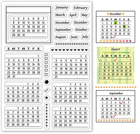 ORIGACH 2026 Kalender Transparenter Silikon Stempel für DIY