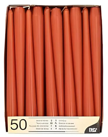 PAPSTAR 50 candele Ø 2,2 cm · 25 cm ruggine