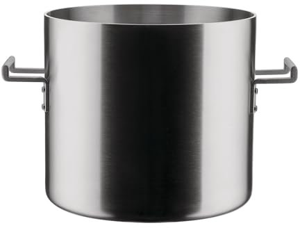 Alessi Convivio DC100/24 - Design Pot in Multiply, Suitable for Induction, Stainless Steel and PVD with Magnetic Steel Bottom, 24 cm, Mat