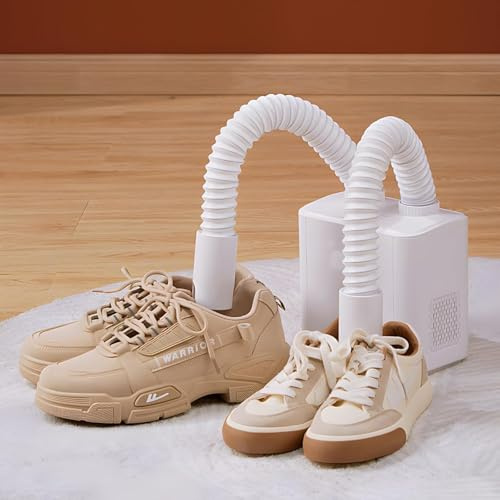 Sinbide Sèche-chaussures électronique Les canaux sont extensibles pour accueillir différentes tailles de chaussures et de gants. Air chaud à 55 °C. Sécher deux paires