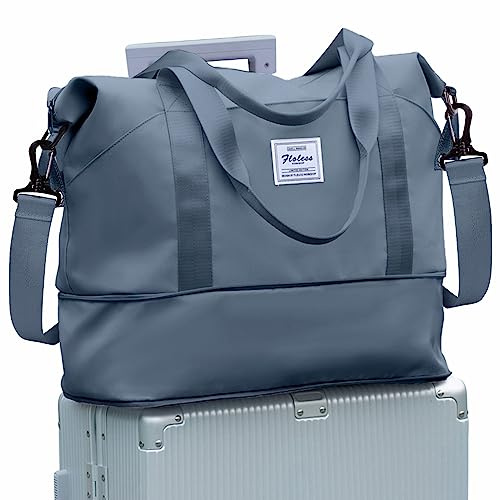 Resväska Duffelväska Dam Sportväska 40x30x20 Ryanair Handbagageväska Weekendväska badväska vattentät reseväska duffelväska Fitnessväska Träningsväska dam för resor gym,A11 Kungsblå