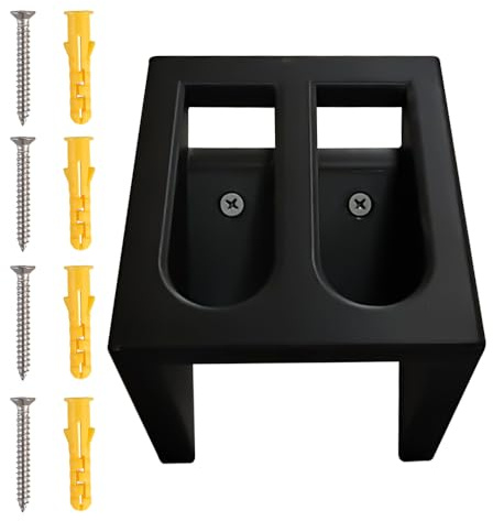 DONGKER Support Mural pour Pistolets,2 Emplacements pour Ranger Les Pistolets pour Armoire a Fusils,Accessoires de Fusil (Pistolets Non Inclus)