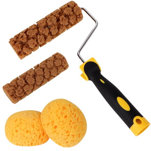 XEQWZVFR 5Pcs Texture Sponge Paint Rollers Texture Sponge for Wall DIY Decorative Art Pattern Paint Roller Texture Roller Text-ure Painting Decorators Brush Tool for Painting Wall Home Supplies