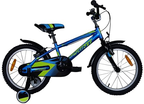 DEPORBIKES Bicicleta 18 Pulgadas niño | Bicicleta niño 6-9 años + Frenos V-Break + Estabilizadores + Cuadro Acero | Segura y Resistente