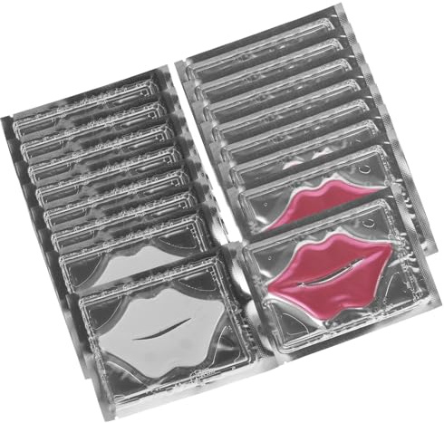LIFKOME Maschera Labbra Rimpolpante al Collagene in Idrogel 20 Pezzi Cerotti Rimpolpanti le Labbra Idratazione Profonda e Levigante Trattamento e Rughe Uso Quotidiano e Portatile