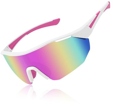 MELLIEX Occhiali da Sole Ciclismo Polarizzati, Ultraleggero Anti-UV400 Nasello Regolabile Occhiali da Sole Sportivi per Uomo e Donna, Adatto per Bici MTB Corsa Pesca Golf