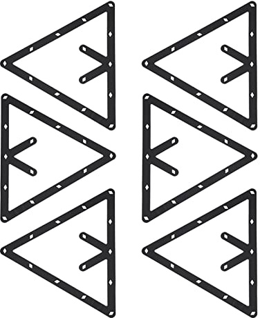 Dioche Estante de Plantilla Estante de Billar de 6 Piezas | Soporte de Piscina Triangular Negro | Posicionamiento Preciso | Adecuado para Mesas de Billar de 8, 9 y 10 Pulgadas | Herramienta Práctica |