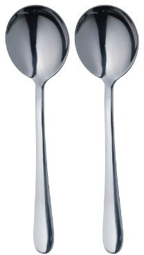 MasterClass Stainless Steel Soup Spoons, 17.5 cm (Set of 2), Silver