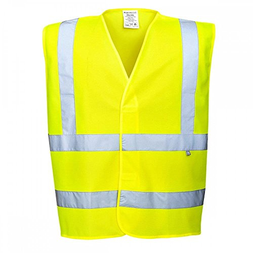 Portwest Chaleco De Alta Visibilidad Antiéstático - Resistente A La Llama, Tamaño: S/M, Color: Amarillo, FR71YERS/M