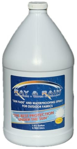 Ray & Rain Repellant® Waterproofing + Outdoor Anti-Fading Fabric Protection Spray | Awnings | Bags | Boat Covers | Flags | Tents | Umbrellas (Gallon)