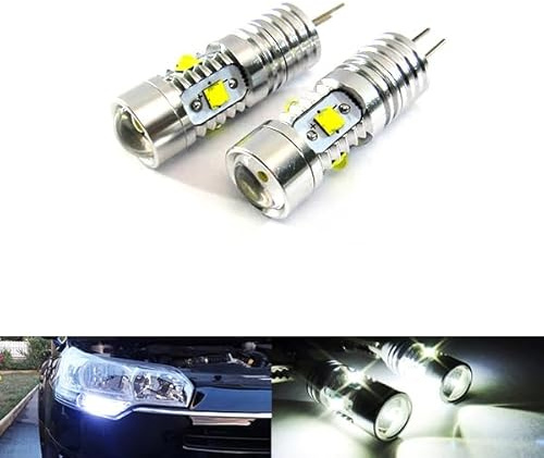 2 x RZG vit HP24W HPY24W G4-glödlampa 50 W LED sidoljus dagsljus-löpning DRL för C5 3008 5008