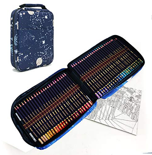 YJYHART Buntstifte Zeichnen Bleistift Set,120 Aquarellstifte mit Reißverschluss-Tasche,Wasservermalbare Stifte für Aquarellmalerei,Ideales Set für Künstler, Anfänger, Erwachsene