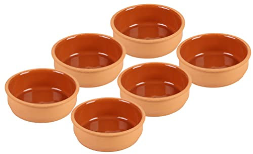 Tapas Schalen 11,5cm Terrakotta - 6 Stück - Ofenkeramik Auflaufförmchen