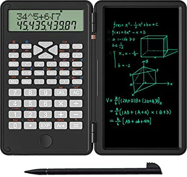 Scientific Calculator with Writing Tablet 2in1 Protable Calculator Notepad