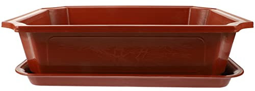 Yardwe Fioriera Con Vassoio Drenante Vaso Per Bonsai Da Giardino Capacità Per Piante e Decorazioni Domestiche Per Giardinaggio Indoor e Outdoor
