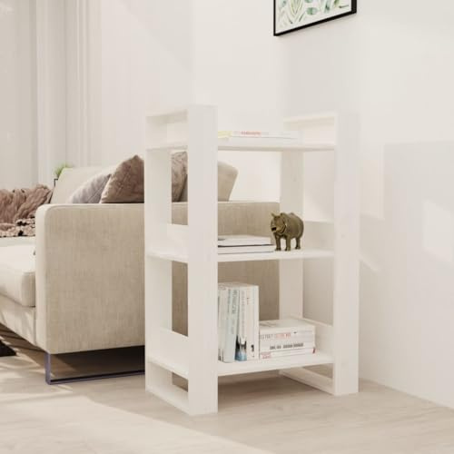 Genérico Estantería/Divisor de Espacios Madera Pino Blanco 60x35x91 cm,Librerías y estanterías-813880