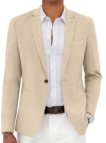 COOFANDY Men's Casual Blazer Slim Fit Lightweight Sport Coat One Button Suit Jacket
