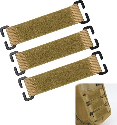 Taktiska kardborre-patchboardtavlor, taktiska lappar, hängare, molle lappar, taktiska molle-krokar och ögla för märken och märken utomhusryggsäck taktisk väst, lerfärg