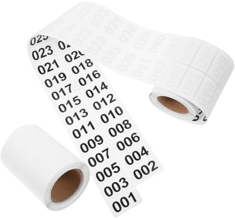 Abaodam Etiquetas Adhesivas Número 40x20 Mm 1000 Unidades Autoadhesivas para Inventario Gestión Almacén Oficina