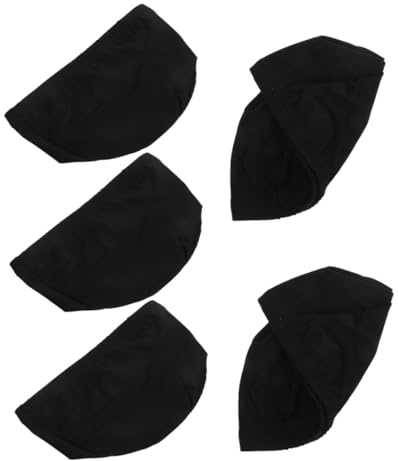 Healifty 5 Piezas Gorro Natación Unisex Negro Gorra Piscina Elástica Transpirable para Baño Gorro Baño Duradero y Cómodo para Hombres y Mujeres