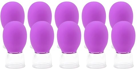 Glass Cupping Set Glass Silicone Cups Massage Vacuum Suction Cups for Body Face Leg Arm Back Shoulder Vacuum Cupping Set