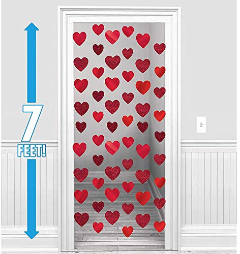 Valentine Red Paper String Candy Hearts, 6 Ct. | Party Decoration