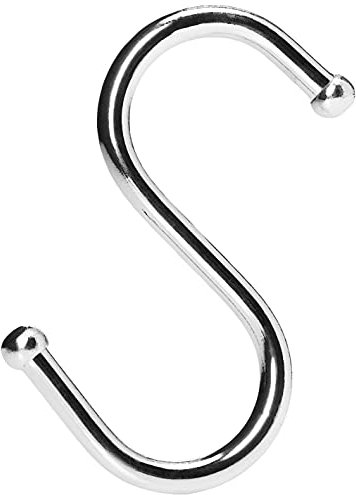 Merriway BH00067 (5 Pcs) Chromed Kitchen S-Hook, 75 mm (3 inch) - Pack of 5 Pieces