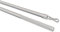 Interdeco Schleuderstab in Silber-Grau aus Aluminium für Gardinen/Schiebevorhänge, Simply, 75 cm
