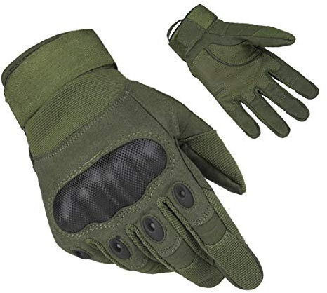 Limirror Taktische Handschuhe für Herren, Übergangszeit, Outdoor-Sport, für Kampf, Scooter, Militär, Motorrad, Paintball, Radfahren, Wandern, Airsoft, Camping, Jagd, Fahrrad (Vollfingergrün, M)