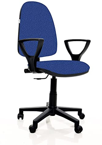 IDEALSEDIE DI GALIZIA MICHELE sedia ufficio con ruote altezza regolabile studio casa BLU 3322/ (blu)