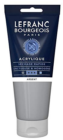 Lefranc Bourgeois Acrylique Fine Tube 200ml Argent