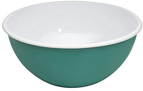 Riess, 0464-111, Schüssel 22cm, SONDEREDITON Nature Green Dark, Emaille, Grün, 0.594kg, 22cm Durchmesser, 23.6 x 23.6 x 10.5cm, Induktion