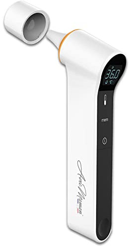 Avec Maman - Baby-Thermometer, kontaktloses Ohr-Thermometer - Infrarot-Thermometer für Säuglinge, Kinder und Erwachsene - FDA-zugelassen - Celsius und Fahrenheit