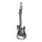 NKlaus 925 Sterling Silber Kettenanhänger Elektrogitarre E-Gitarre für Erwachsene 5x1,5cm 8031