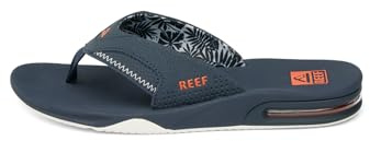 Reef Fanning Men's Flip Flops Navy Orange Tropic Water Friendly Sandals UK Size 11