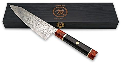 KOKORO Blade - Infinity Edition – 110-Layer Damascus Kiritsuke Knife with Dual Cutting cores (10Cr15CoMoV & 9Cr18MoV), 8-Inch Precision Chef’s Knife