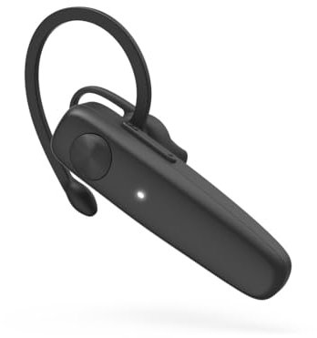 Hama | Auriculares Mono inalámbcisos (Auriculares Bluetooth, Alcance 10m; hasta 7h conversación, Ligeros, USB C) Negro