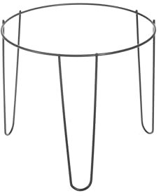 HERSIG - Soporte para maceta o macetero | Soporte forja negro decoración casa, jardin o balcón, d24,5x22cm