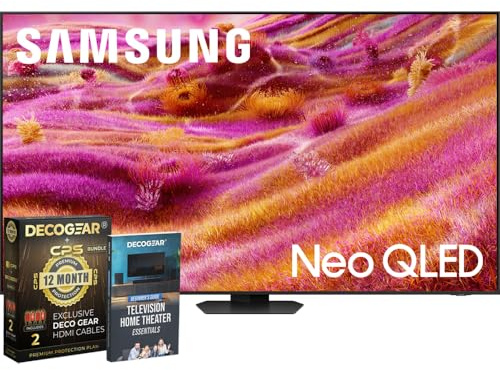 Samsung 55 Neo QLED 4K QN90F Smart TV (2025) Vision AI, Mini LED, Neo Quantum HDR+, Glare-Free Bundle with CPS Exclusive 1-Year Protection & Deco Gear Complete Home Theater Beginner's Guidebook