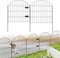 Gartenzaun und Tor aus Metall, 71,1 cm (H) x 3,6 m (L), 1 Tor + 4 Paneele, rostfreie Hundeabsperrung, kein Graben Installation, Landschaftsgrenze, ECG2827, Schwarz