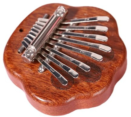 Yuyyurt Mini Kalimba 8 Key Exquisite Finger Thumb Piano,Gift for Beginners Music Lovers Players,Cute Pendant Claw Easy to Use