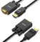 BENFEI Cavo DisplayPort a VGA 1,8M 2 Confezioni, Unidirezionale DP DisplayPort Computer a VGA Monitor 1080P maschio a maschio placcato in oro per Dell HP ASUS e altri marchi