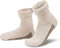 normani ALPAKA Wollsocken mit Alpaka- & Schafwolle sowie rutschfestem ABS-Aufdruck | Hausschuh-Socken | Dicke Kuschelsocken mit Antirutsch-Sohle Farbe Natur Größe 43-46