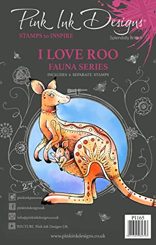 CREATIVE EXPRESSIONS CLEAR STAMP SET I LOVE ROO, Transparent