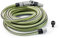 G.F. SRL RECO Schlauch, 25 m Bewässerungsschlauch Ø 5/8” mit recycletem Kunststoff mit Kit (3 Jet ergonomische Gartenspritze, Anschlüsse, Wasserhahnanschluss) Farbe Lime